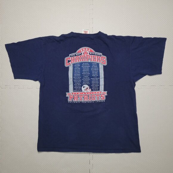 New England Patriots 2004 Champions Men's Tshirt Size 2X Navy Blue - Picture 5 of 5